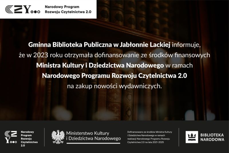 Dofinansowanie dla Biblioteki 2023